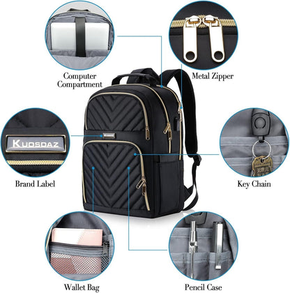 The V Laptop Backpack — Where Power Meets Elegance ⚡