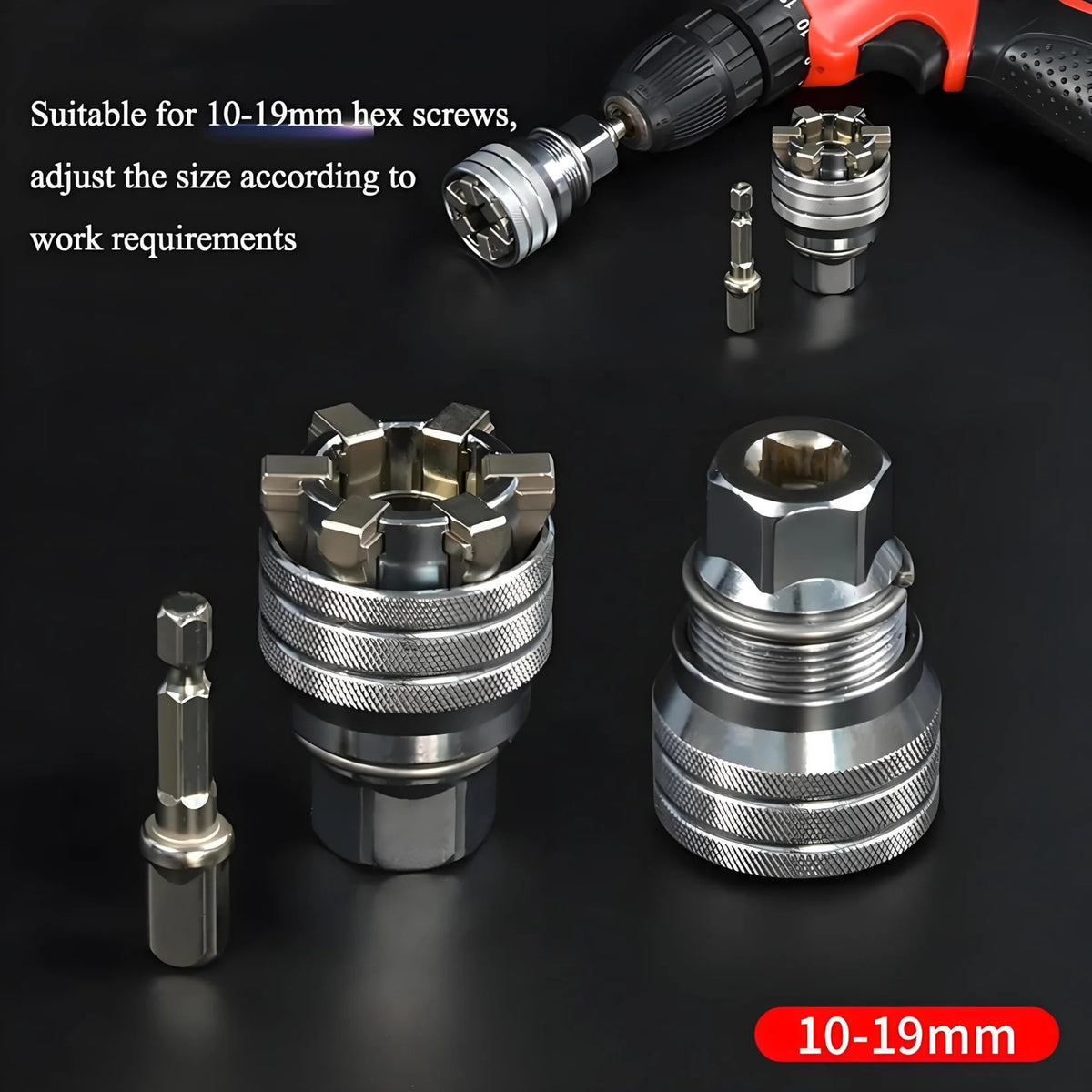 10-19mm Adjustable Universal Socket Wrench – One Tool Fits All