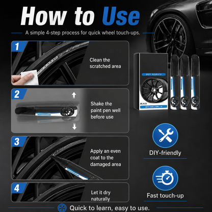 Wheel Scratch Eraser Pen – Instant Rim Repair, Perfect Color Match
