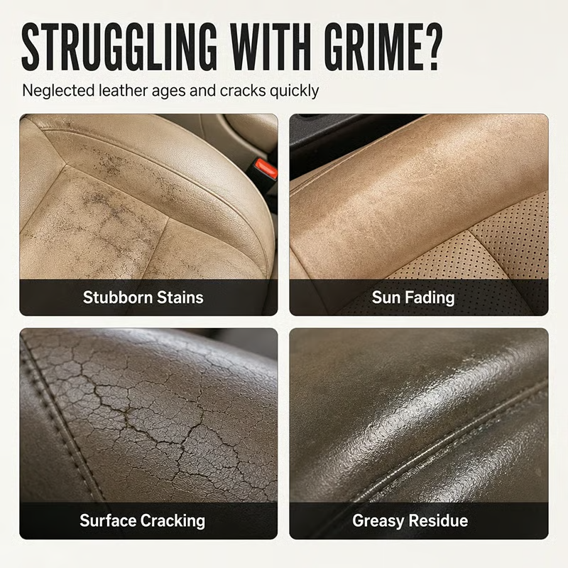 3-in-1 Leather Car Cleaning Wipes with UV Protection