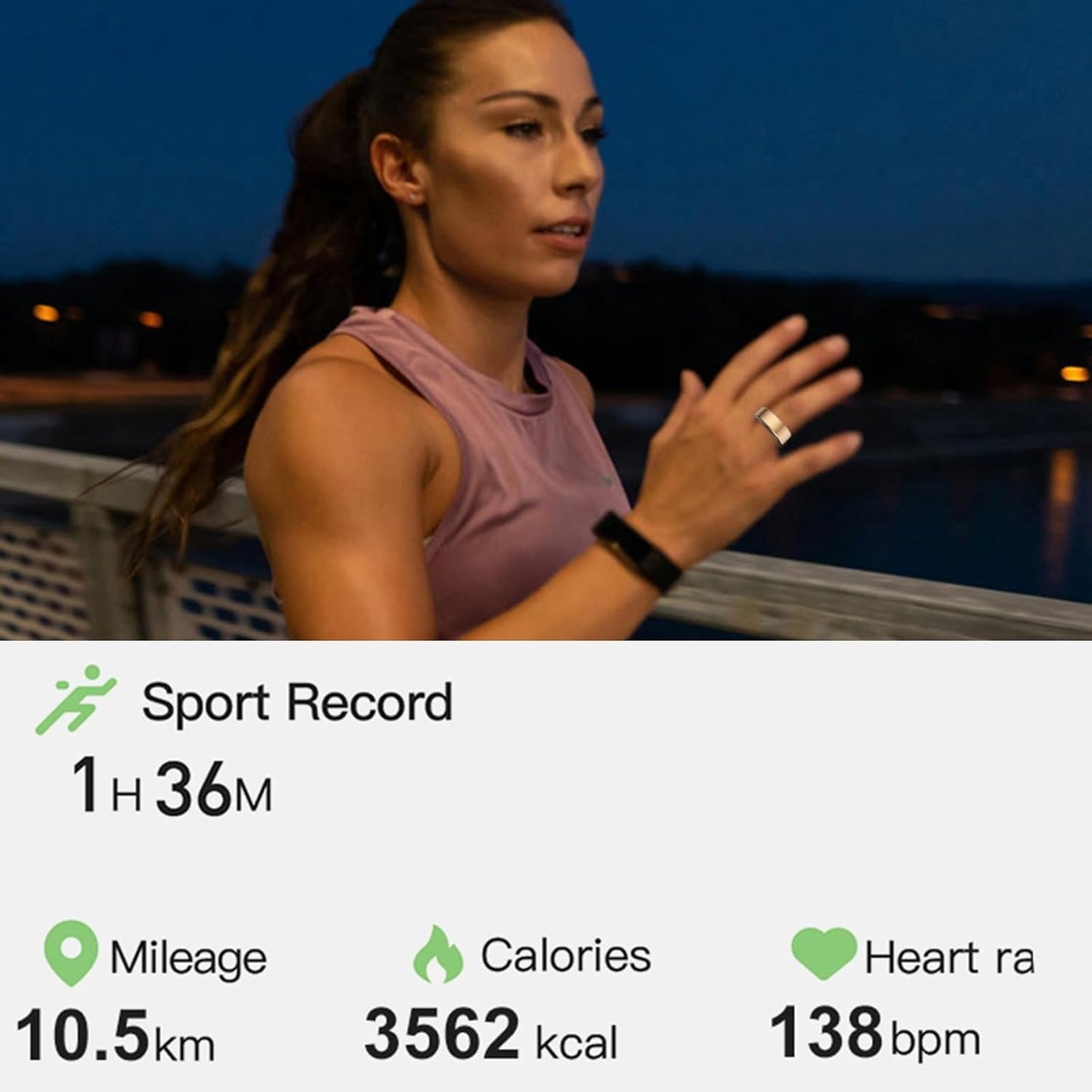 Smart Health Ring Fitness Tracker Sleep Monitor No Subscription