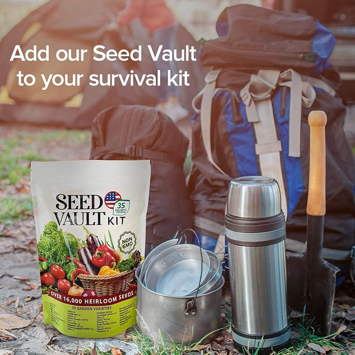 🌱Survival Vegetable Garden Kit – 35 Essential Varieties (16,000+ Pieces)