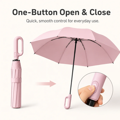 Windproof Rainproof UV Protection Umbrella with Loop Buckle