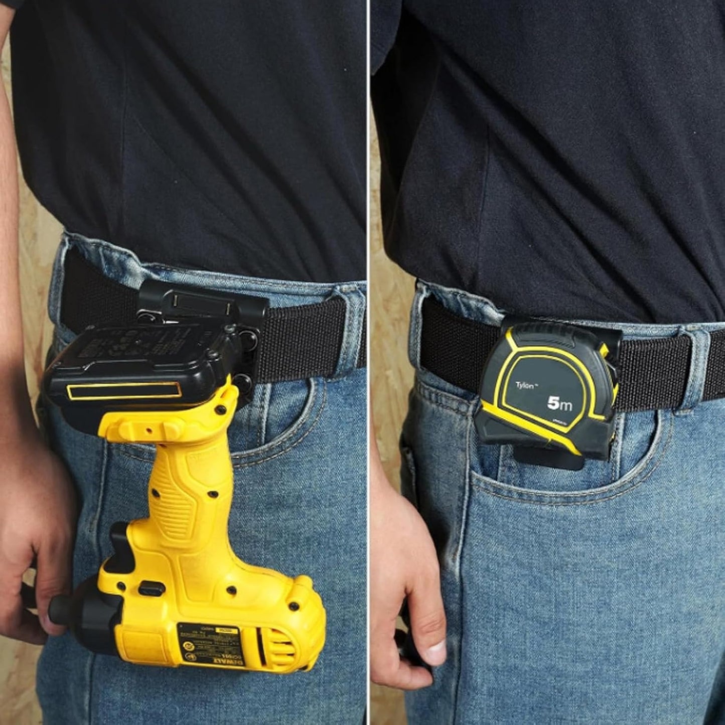 Heavy-Duty Tool Belt Organizer for Drills, Hammers & Tape