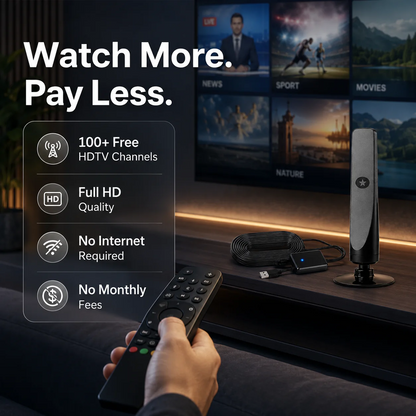 2026 Wave-Beam HD TV Antenna – Free 8K/4K Channels, No Subscription