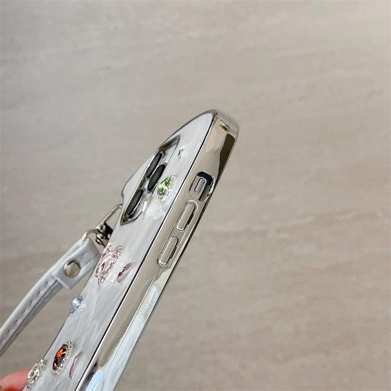 💎 Bling Diamond Gem Handbag Phone Case – Luxury Sparkle Protection for iPhone