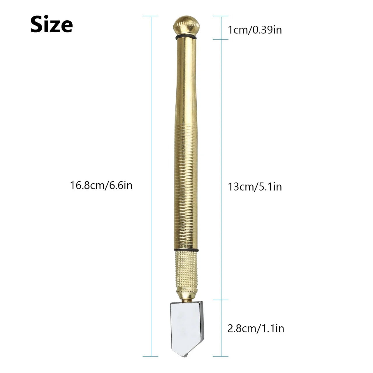 Diamond-Head Glass Scoring Tool – Precision Snap for 3-15mm Sheets