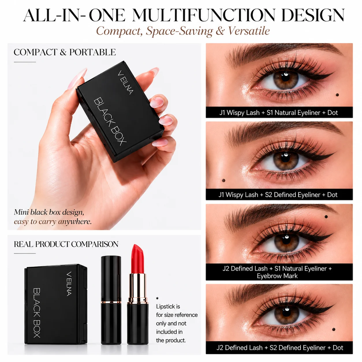 Lash Stamp & Storage Kit – Sleek Black Case, Perfect Lines in Seconds