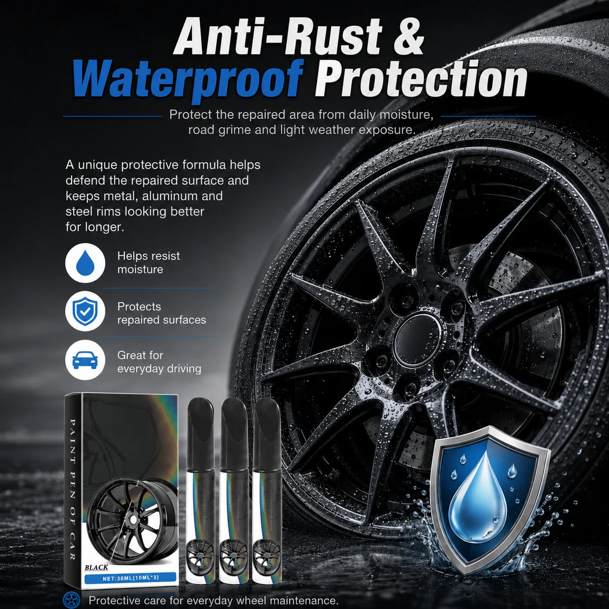 Wheel Scratch Eraser Pen – Instant Rim Repair, Perfect Color Match