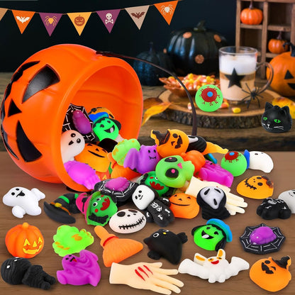 Halloween Mochi Squishy Toys – 24/30 Pack, Soft Squeeze Party Favors for Kids