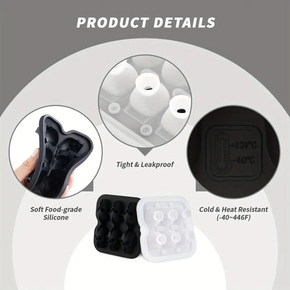 3D Skull Ice Cube Mold – Easy-Release Silicone Tray