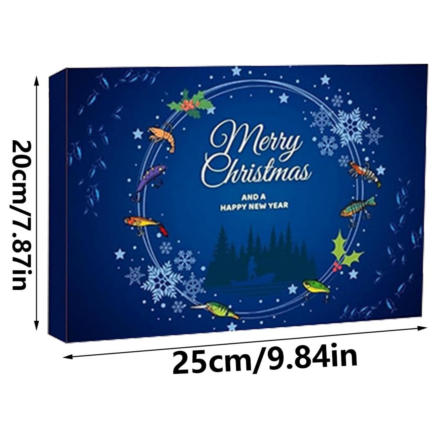 Fishing Advent Calendar 24-Day Christmas Countdown – Lure Set Gift for Anglers
