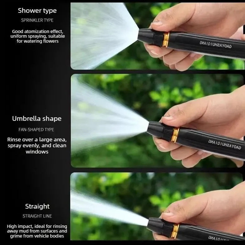 High Pressure Water Sprayer with Nozzle & Hose for Car Wash & Garden (3 kits)