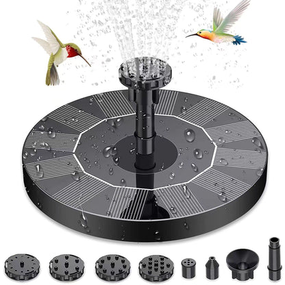 Solar Fountain Pump with 6 Nozzles – Floating Garden Water Feature