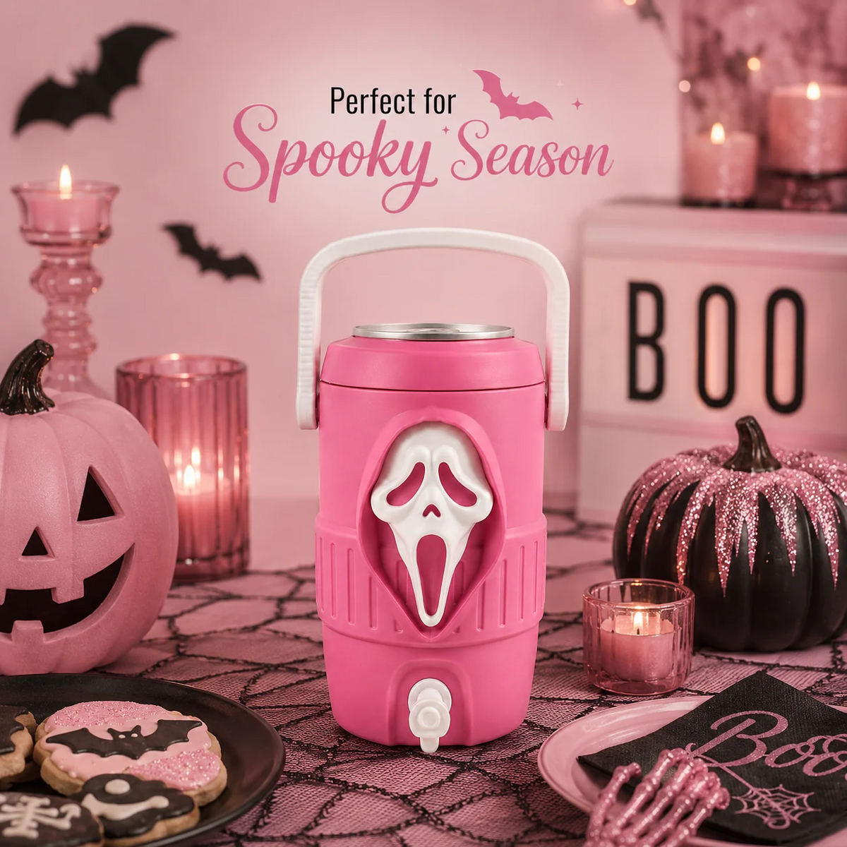 Horror 3D Printed Can Holder – 12oz with Lid, Straw Topper & Opener