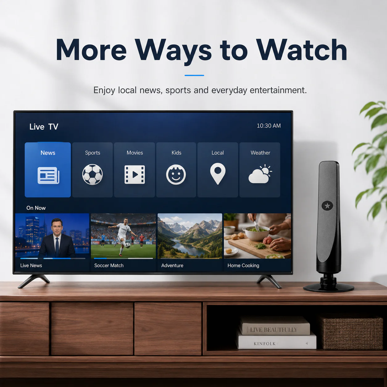 2026 Wave-Beam HD TV Antenna – Free 8K/4K Channels, No Subscription