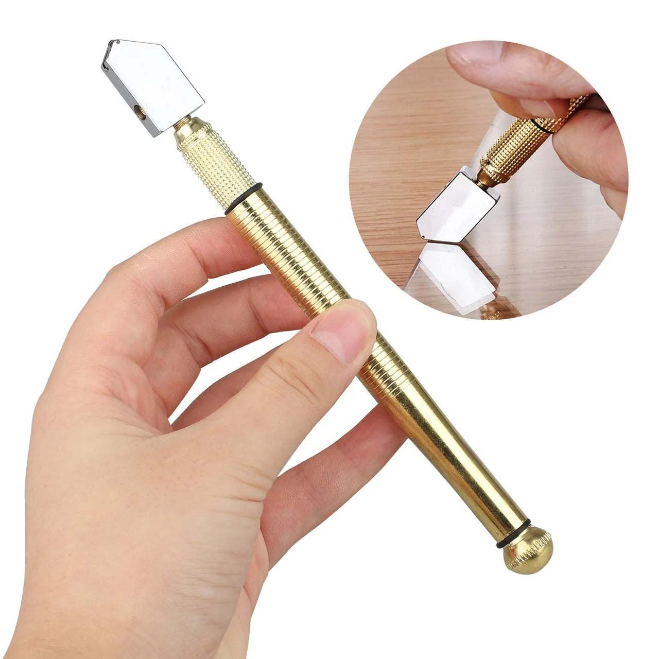 Diamond-Head Glass Scoring Tool – Precision Snap for 3-15mm Sheets