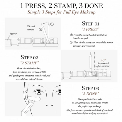 Lash Stamp & Storage Kit – Sleek Black Case, Perfect Lines in Seconds