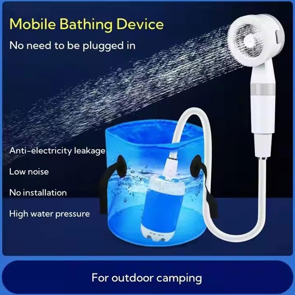 Portable Camping Shower Pump – Rechargeable Outdoor Shower Anywhere