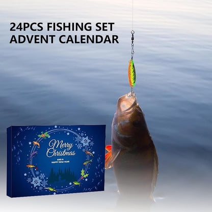 Fishing Advent Calendar 24-Day Christmas Countdown – Lure Set Gift for Anglers