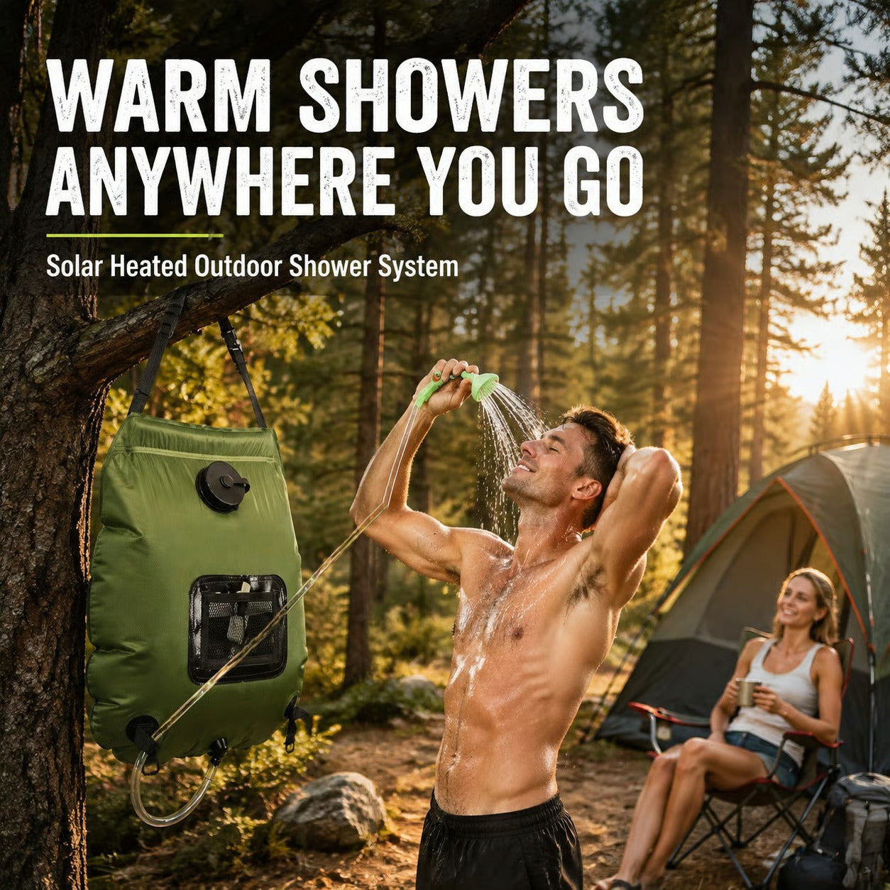 Solar Camping Shower Bag – 5 Gal/20L Portable Outdoor Shower