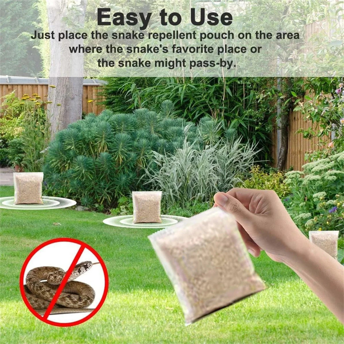 Natural Snake & Lizard Repellent Pouches – 10 Pack, Safe & Long-Lasting
