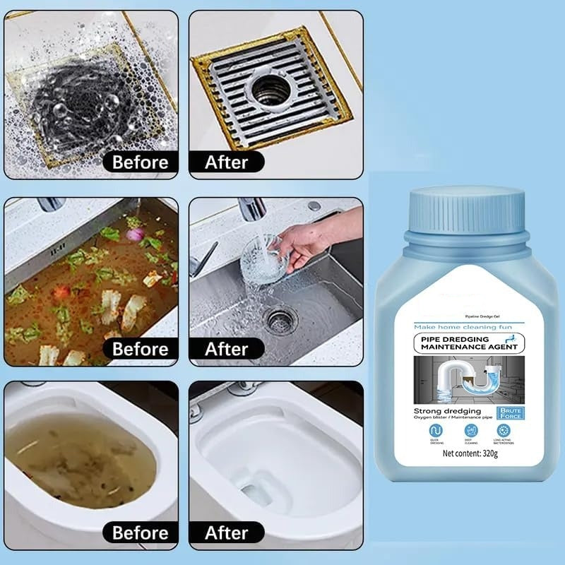 Drain Unblocker 320g — Instantly Dissolve Hair, Grease & Soap Scum