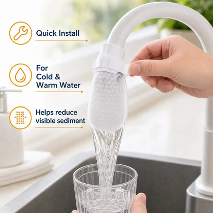 50-Pack Cotton Faucet Filter Bags – Splash-Free, Sediment-Free Water