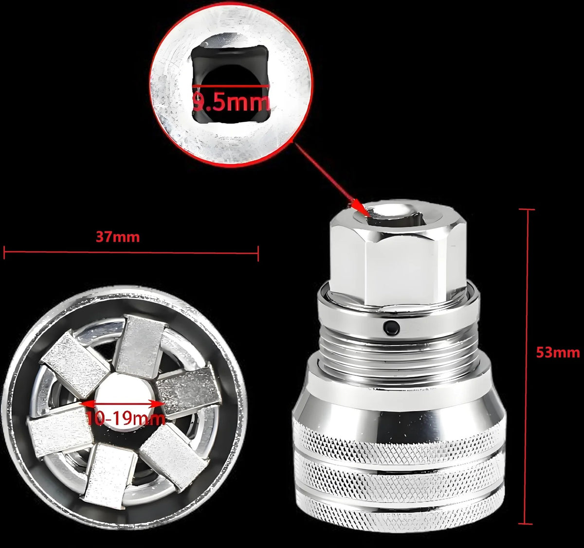 10-19mm Adjustable Universal Socket Wrench – One Tool Fits All