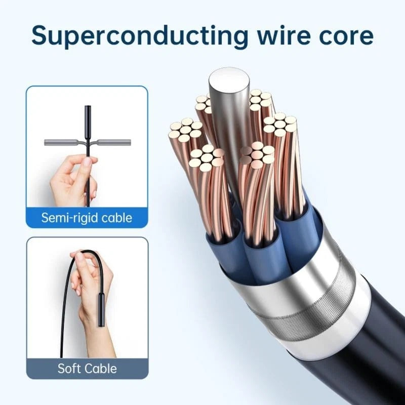 6.5ft HD Endoscope Camera – iPhone & Android, 3 Lengths, Soft & Rigid Cable Options