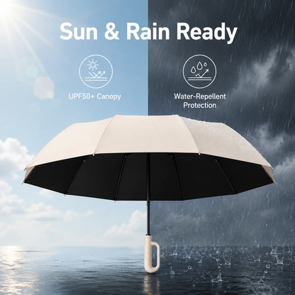 Windproof Rainproof UV Protection Umbrella with Loop Buckle