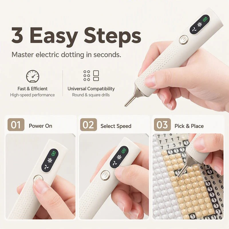 Rechargeable Electric Diamond Pen – Precise, Comfortable & Time-Saving Engraving Tool