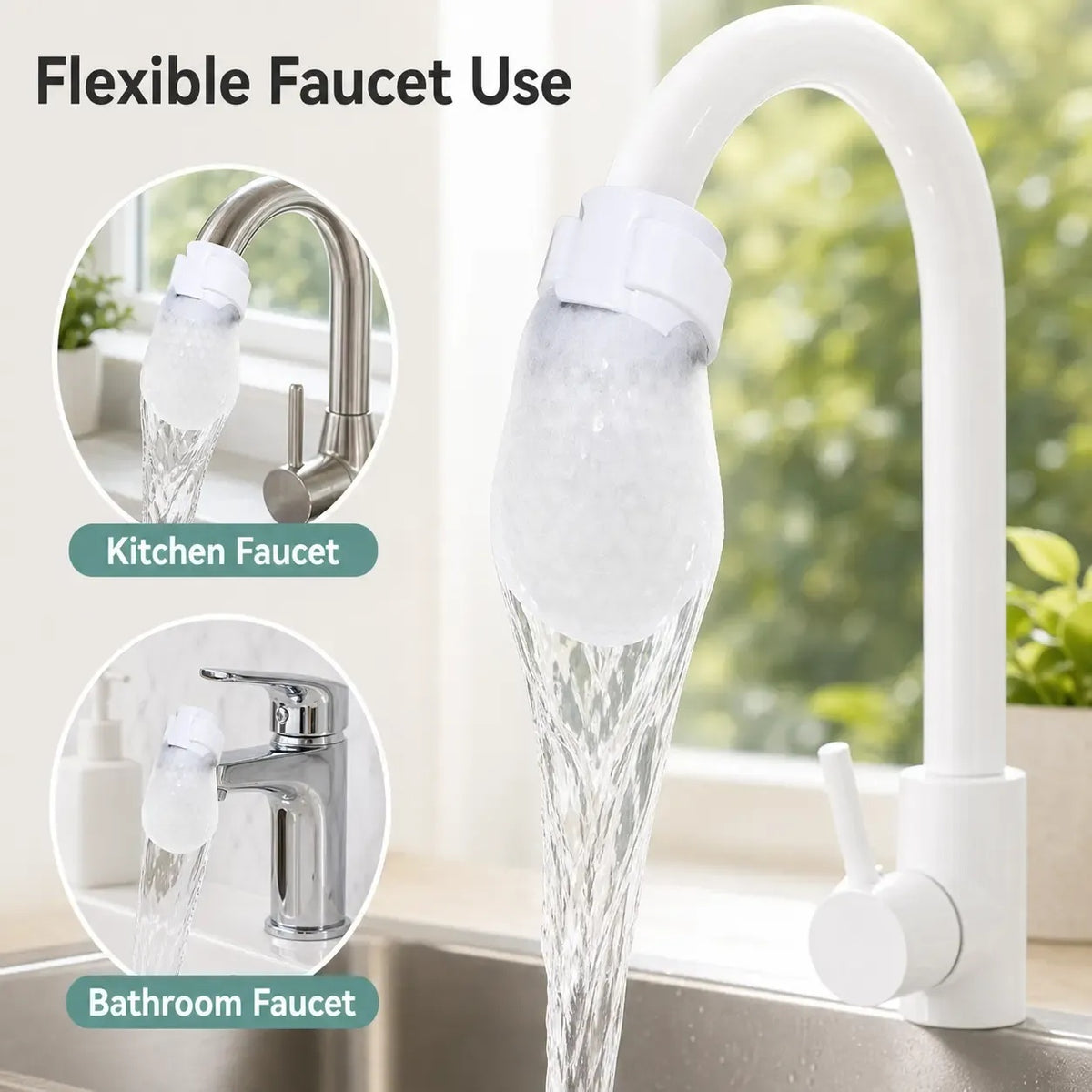 50-Pack Cotton Faucet Filter Bags – Splash-Free, Sediment-Free Water