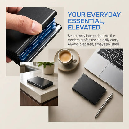 RFID Blocking Metal Card Holder – Slim Stainless Steel Wallet