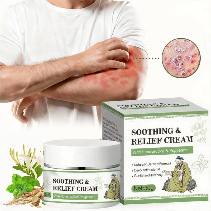 Natural Soothing & Relief Cream for Eczema – Honeysuckle & Peppermint, Gentle for All Ages
