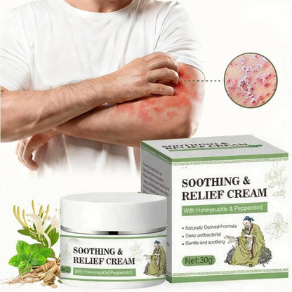 Natural Soothing & Relief Cream for Eczema – Honeysuckle & Peppermint, Gentle for All Ages