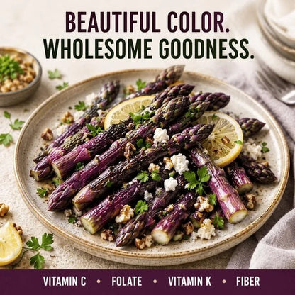 Purple Passion Asparagus Plants – Perennial Garden Favorite, Sweet & Tender Spears
