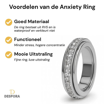 Titanium Spinner Anxiety Ring – Stress Relief Fidget Band