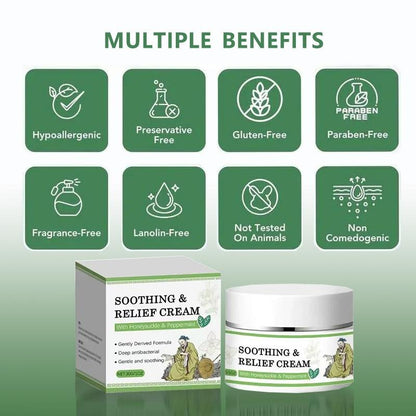 Natural Soothing & Relief Cream for Eczema – Honeysuckle & Peppermint, Gentle for All Ages