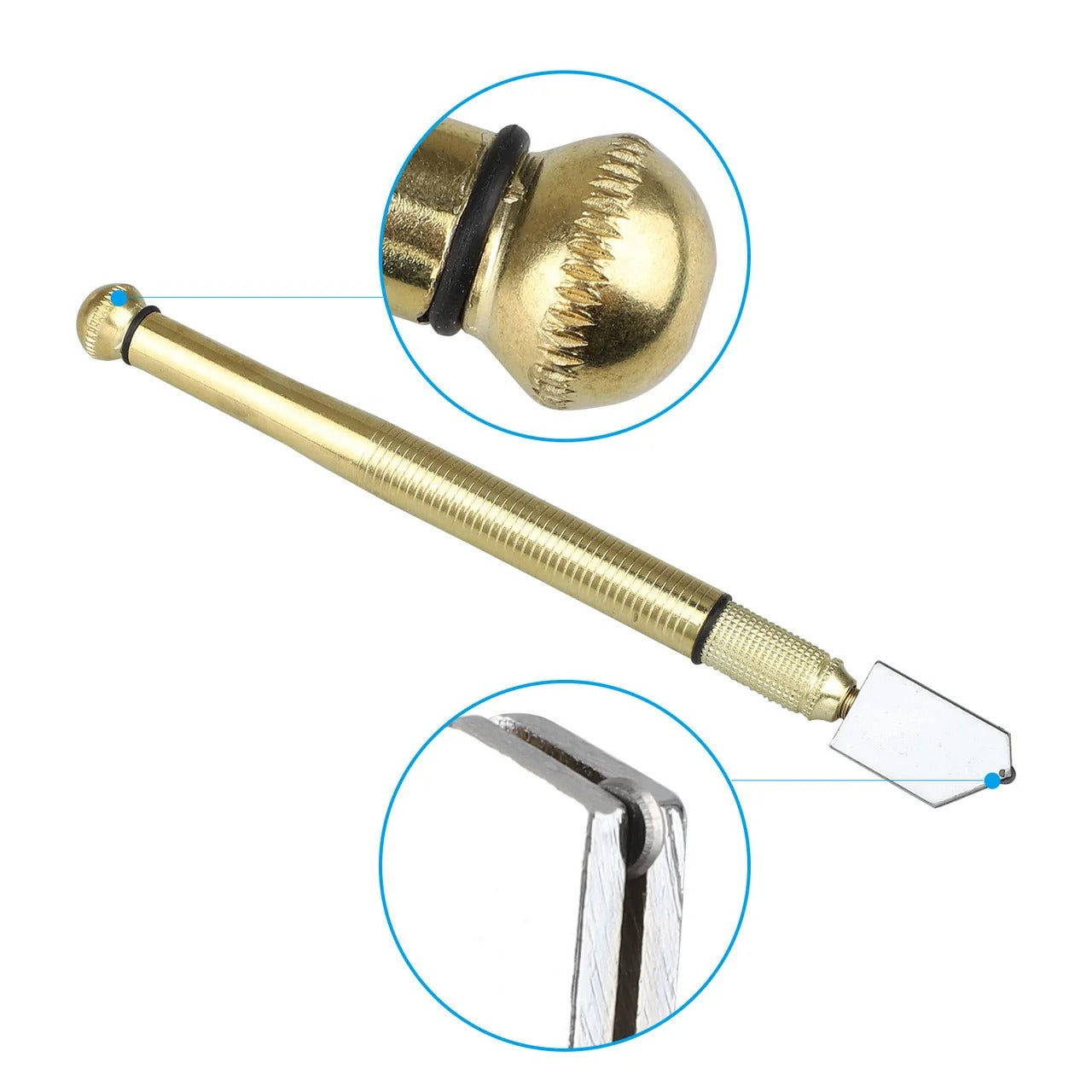 Diamond-Head Glass Scoring Tool – Precision Snap for 3-15mm Sheets