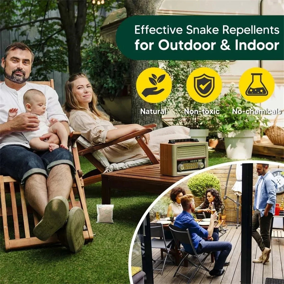 Natural Snake & Lizard Repellent Pouches – 10 Pack, Safe & Long-Lasting