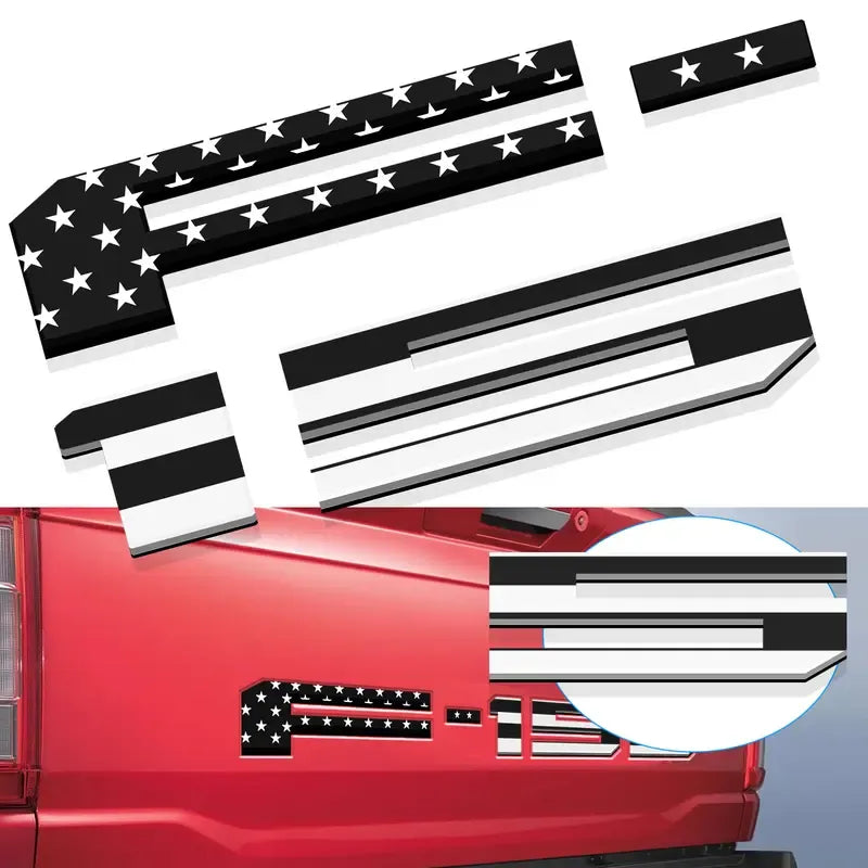 3D Raised Tailgate Letters – Premium ABS Overlay Trim Stickers