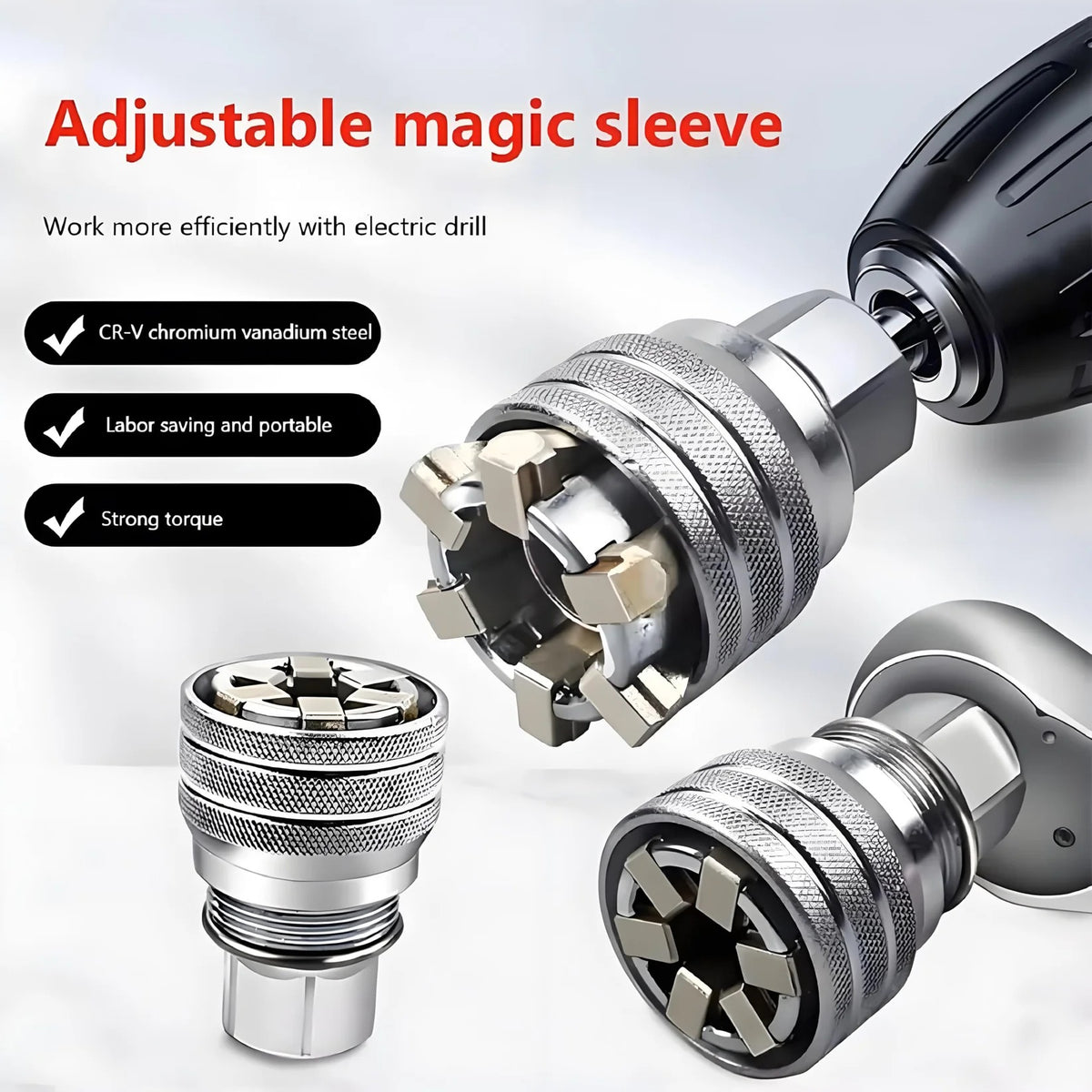 10-19mm Adjustable Universal Socket Wrench – One Tool Fits All
