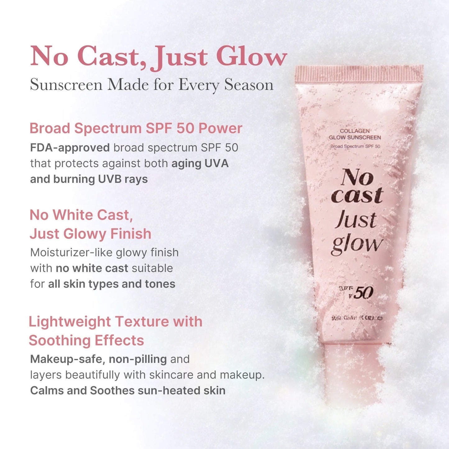 Collagen Glow Sunscreen SPF Daily Hydrating Face Protection