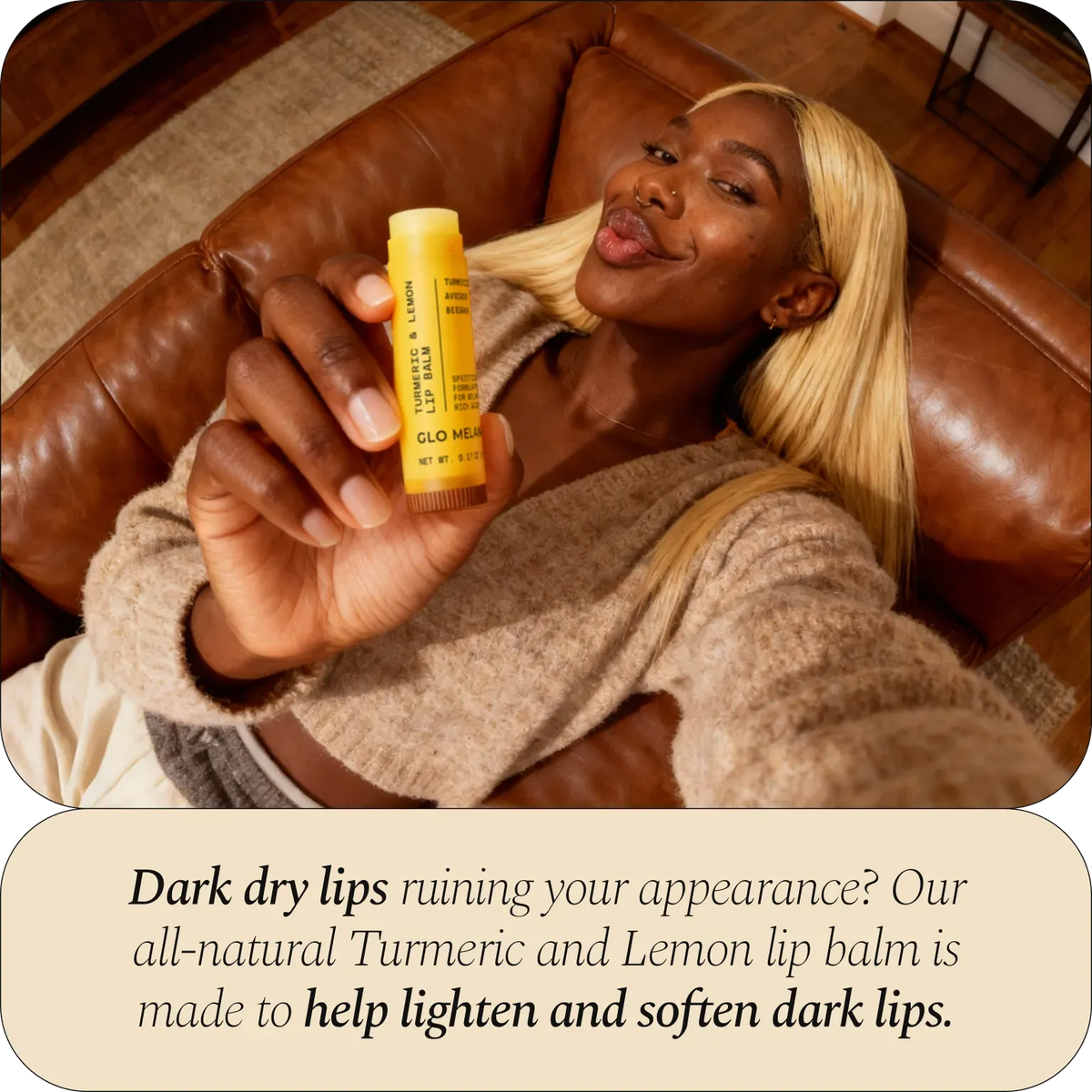 Turmeric & Lemon Lip Balm – Brightening & Nourishing for Dark or Smoker's Lips