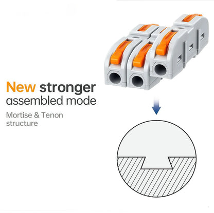 Quick-Lever Wire Connector Kit with Wire Stripper – 24-12 AWG, 50/100 Pcs
