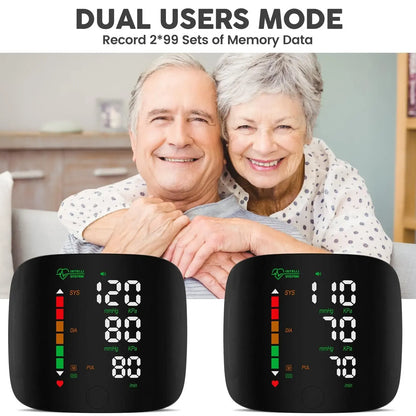 Rechargeable Wrist Blood Pressure Monitor – LED Display & Voice Broadcast