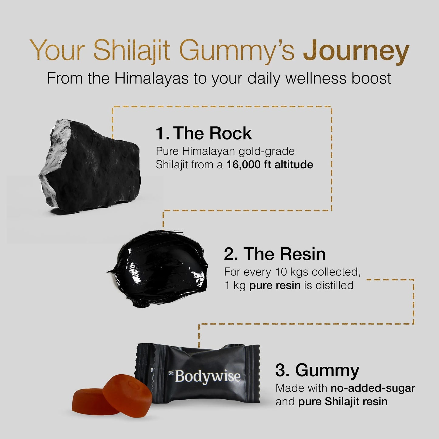Pure Himalayan Shilajit Gummies – Strength, Focus & Stamina Boost