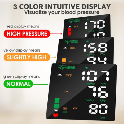 Rechargeable Wrist Blood Pressure Monitor – LED Display & Voice Broadcast