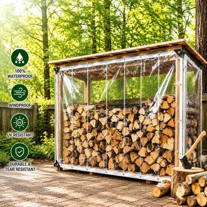 Heavy Duty Clear Waterproof PE Tarp – Transparent Outdoor Cover with Metal Grommets